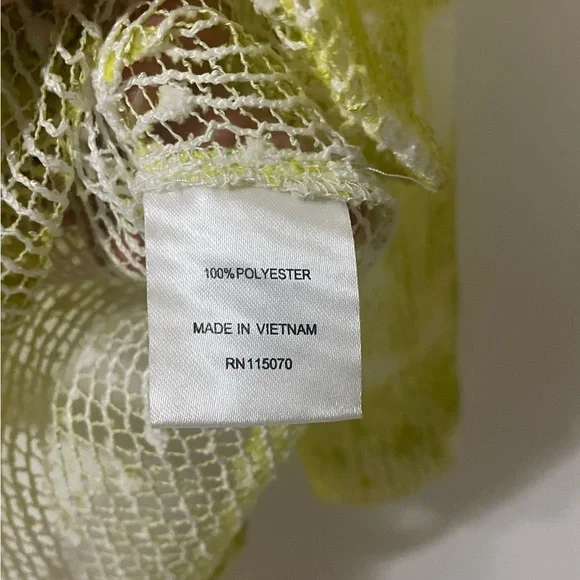 NINA LEONARD Coconut Button Knit Bolero Jacket Medium Crochet Beach Summer - Picture 6 of 8